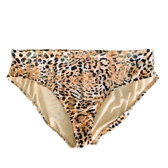 Mynah Animal Print Hipster Bikini Swim  Brief Bottoms Plus Size 24W - Picture 1 of 7